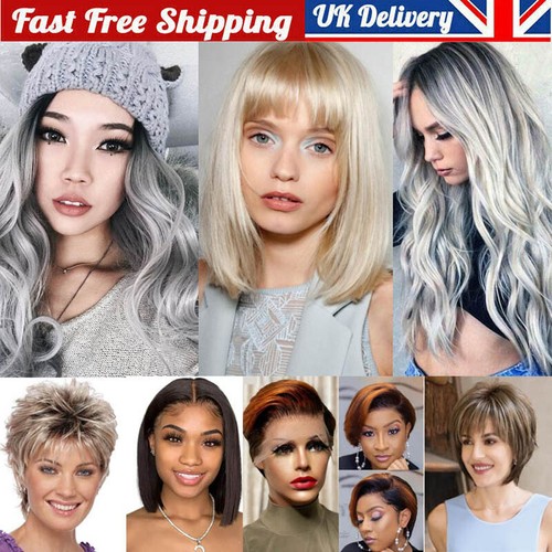 Women ladies short long bob - ladies,