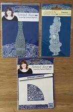 3 Tattered Lace Floral Die Cutters - Chelsea Corner/Florence/Champaign Bottle