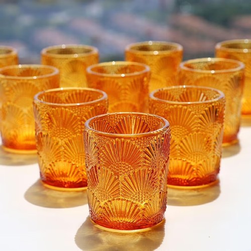 12pcs amber glass - 12pcs,