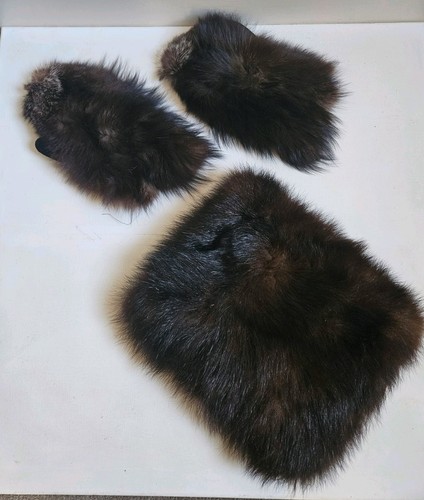 Vintage brown real fur - vintage,