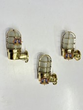 Trio of Vintage Brass Ship