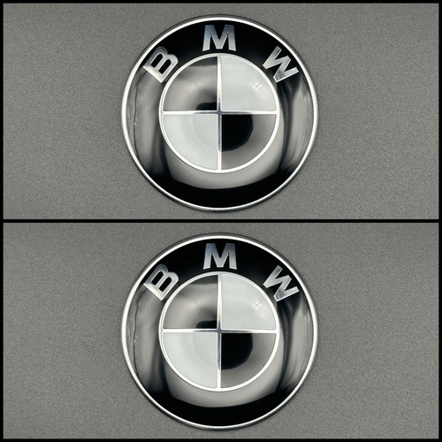 Bmw black white - white, badges