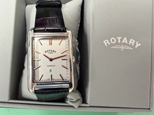 New Rotary Mens Heritage Astoria Black Leather Strap Watch GS05280/02 BNIB 