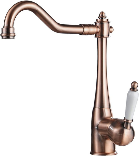 Antique copper kitchen faucet - kitchen,