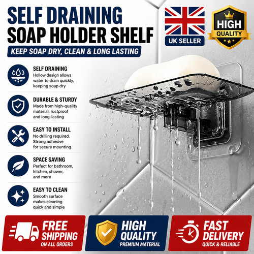 Wall mounted soap holder - holder, drain