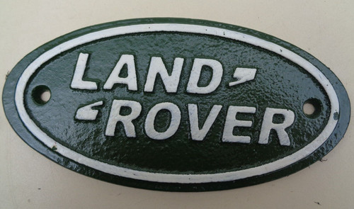 Land rover sign cast - rover,