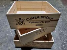 3 X FRENCH 3 BOTTLE MAGNUM Wooden Wine Box Crate Shabby Chic Home Storage