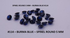 Burma blue spinel 5mm round - burma,