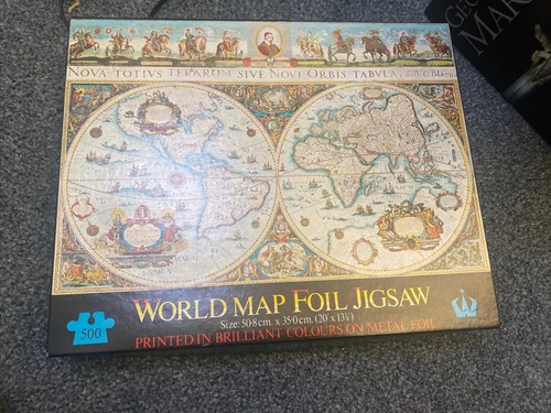Vintage world map - vintage, foil