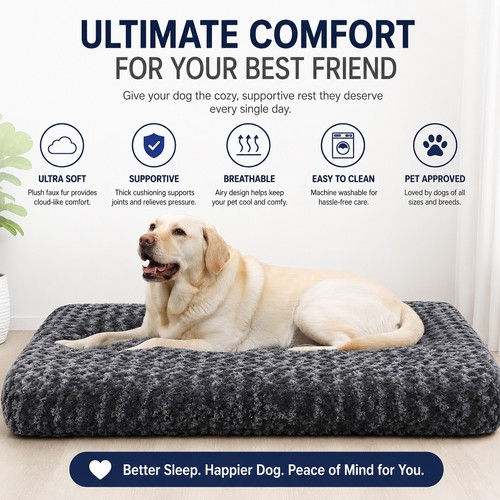 Large dog bed washable - dog,