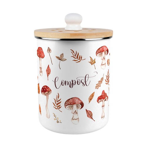 Mushrooms compost caddy - mushrooms,