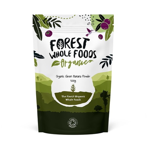 Organic green banana powder - organic,