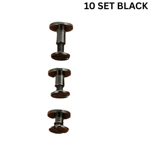 10sets flat belt screw - 10sets, leather