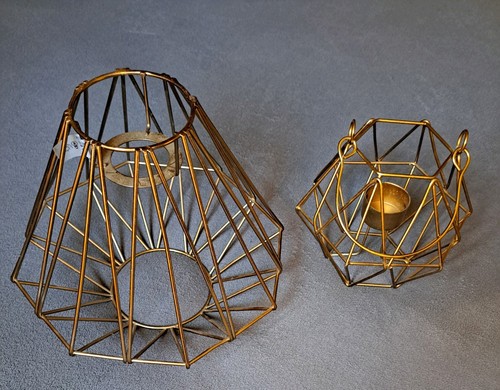 Wire metal pendant light - light, shade