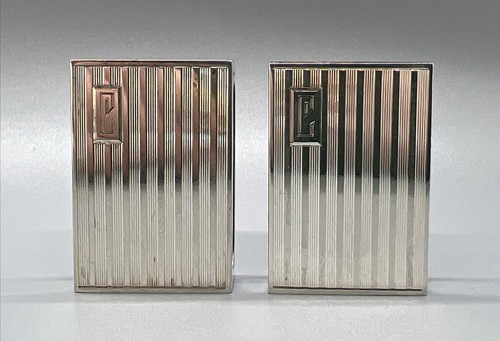 Pair art deco sterling - pair,
