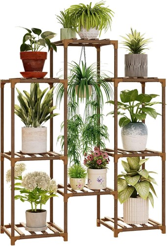 Wood plant stand tier ladder - wood,