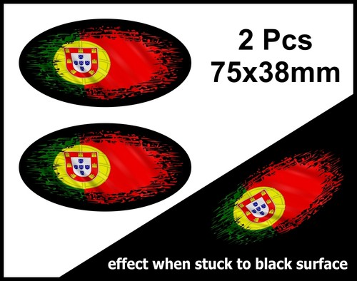 2pcs oval fade black - oval,