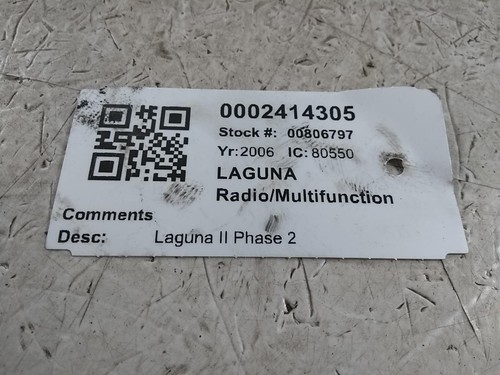 2006 renault laguna 8200029616 - renault,