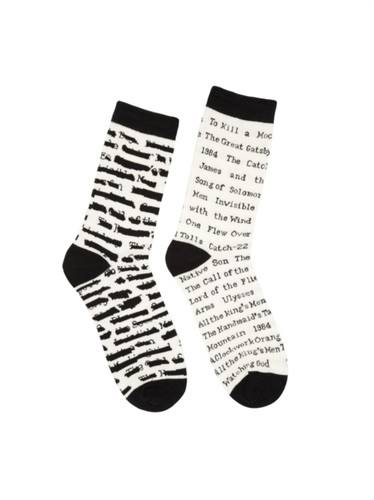 Banned books socks small - banned,