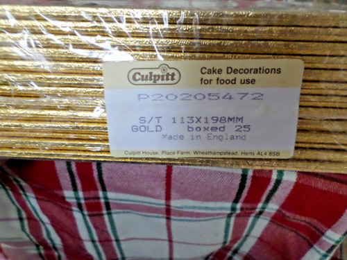 Oblong gold turned edge - 4",