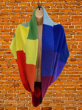TURTLE DOVE CASHMERE NECK WARMER SCARF SNOOD RAINBOW MULTICOLOUR KNIT COLOURFUL