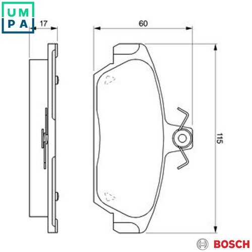 Brake pad set - brake, 986