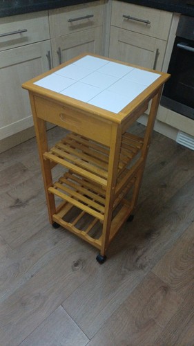 Kitchen trolley with tiled - kitchen,