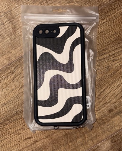 Black cream swirl print - &,