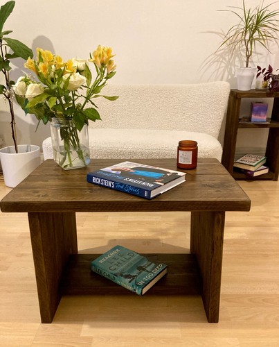 Rustic coffee table solid wood - rustic,