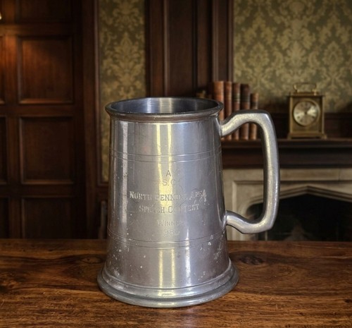 Vintage 1980 pewter tankard - 1980,