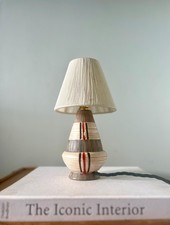 Mid Century Italian Ceramic Lamp | 1950s Studio Pottery Table Lamp |