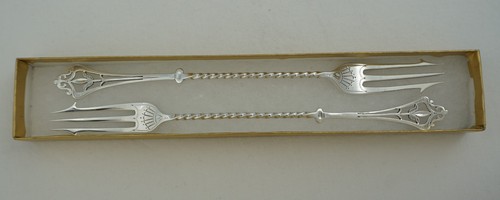 Pair edwardian silver - pair,
