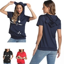 Women Sweatshirt Pet Pocket