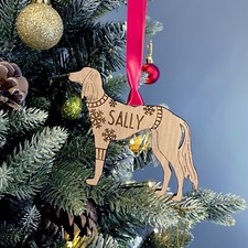 Personalised Saluki Dog Bauble