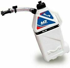 MATRIX M3 UTILITY PETROL FUEL CAN JUG WHITE BLUE MOTOCROSS MX 4 GALLON ENDURO