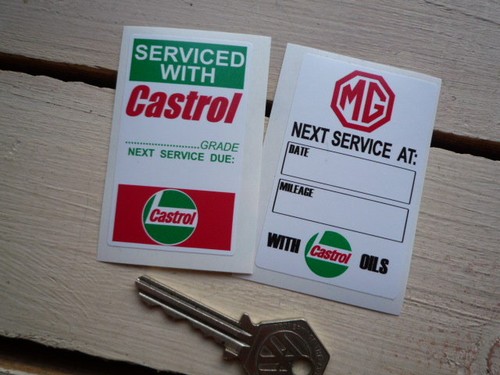Service stickers mgb gt - mgb, v8