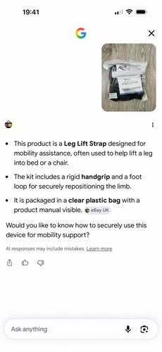 Leg lift strap - strap, mobility