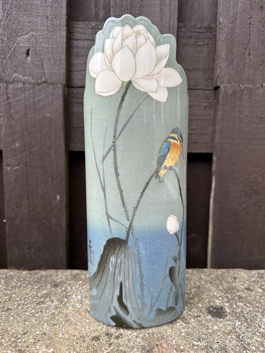 Koson kingfisher with lotus - kingfisher,