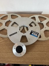 3x 10.5" Reel to Reel Take-Up Reels w/ NAB Hub Adapter  [Metal] - ¼ Inch