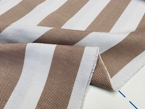 Honeycomb white stripes fabric - white,