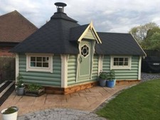 9.2m BBQ Hut with 3.8m2  extension / Grill Cabin / Summer House / Garden Office