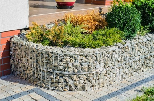 Garden edge gabion raised - garden,