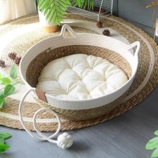 Rattan Cat Basket Bed with