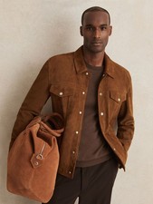 Reiss Mens Brown Leather