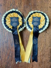 2 rosettes from National Cage & Aviary Show 1971