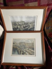 c1880 2 prints Edinburgh from