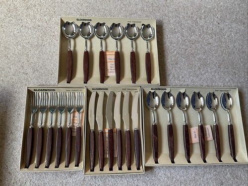 Glosswood vintage cutlery set - cutlery,