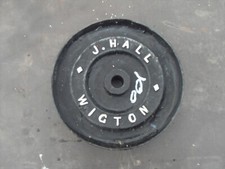 1 X Antique Vintage Cast IRON Shepherds Hen Hut Cart Barrow Wheel 11"  J HALL