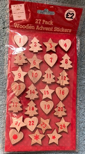 Pack wooden advent calendar - wooden,