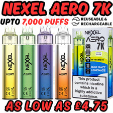 Nexel Aero 7K Prefilled Pod Kit - 650mAh, 7,000 Puffs, MTL Vape Plus UK